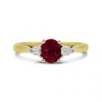 18ct Yellow Gold Ruby and Diamond Cocktail Ring