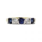 18ct Yellow Gold Sapphire and Diamond Cocktail Ring
