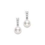 18ct White gold Mikimoto pearl Earrings