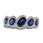18ct White gold Sapphire and Diamond Cocktail Ring
