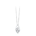 18ct White gold Mikimoto pearl and diamond vintage style pendant