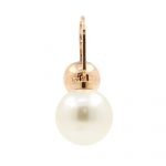 Rebecca Bronze rose gold shell pearl drop earrings