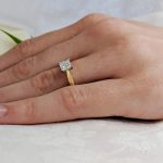 18ct Yellow Gold and Platinum 0.70ct Diamond Engagement Ring