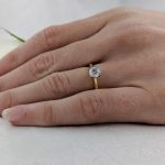 Platinum and 18ct Yellow Gold 0.50ct Dimaond Engagement Ring