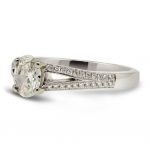 Platinum Saturn Oval 0.85ct Diamond Engagement Ring