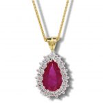 18ct Gold Ruby and Diamond Necklace