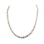 9ct Yellow and White Gold Circle Link Necklace
