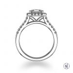 Platinum Cushion 1.22ct Diamond Engagement Ring