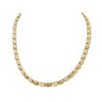 9ct Yellow Gold Block Necklace