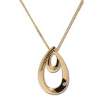 9ct Yellow Gold Loop Pendant Necklace