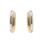 9ct White and Yellow Gold Hoops Earrings