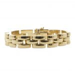 9ct Yellow Gold Panther wide Bracelet