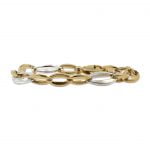 9ct Yellow and White Gold oval link bracelet