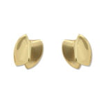 9ct Yellow Gold Satin-polish Stud Earrings