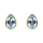 9ct Yellow Gold Topaz Pear Stud Earrings