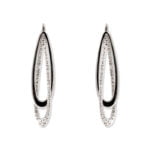 9ct White Gold 0.34ct White Gold Drop Earrings