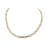 9ct Yellow and White Gold Open Link Necklace