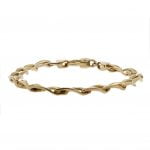 9CT yellow gold twist curve bracelet