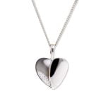 9ct White Gold 0.05ct Diamond Heart Necklace