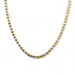 9ct Yellow and White Gold Round Link Necklace