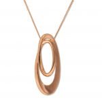 9ct Rose Gold Oval Pendant Necklace
