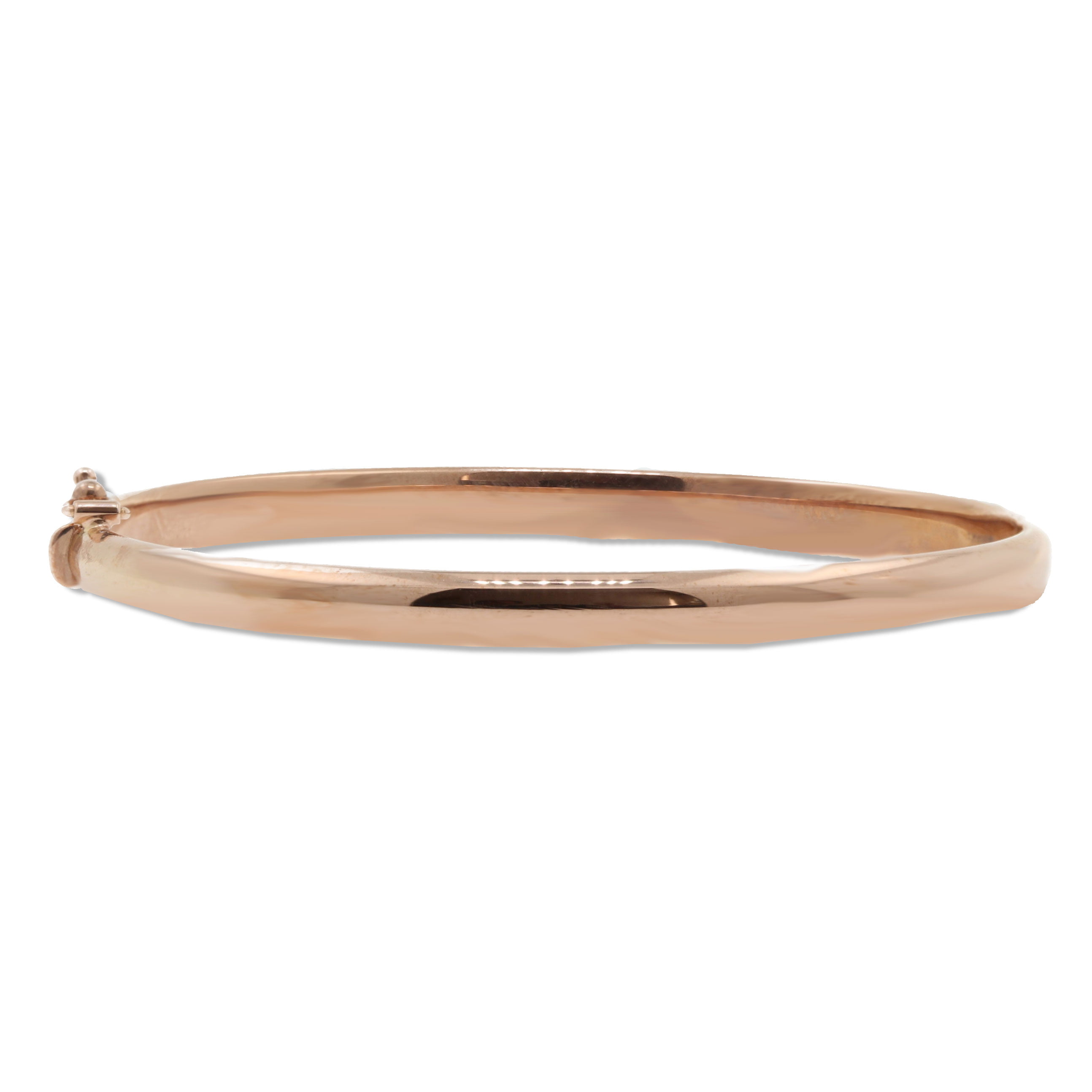 9ct Rose Gold Oval Bangle Bracelet - Whittles Jewellers Preston