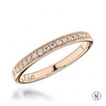 18ct Rose Gold Memoire 0.15cts Diamond Engagement Ring