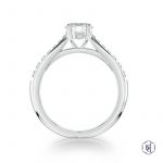 Platinum 0.23ct Memoire Diamond Engagement Ring