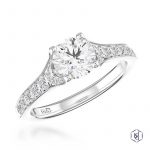 Platinum 0.76ct Diamond Valentia Engagement Ring