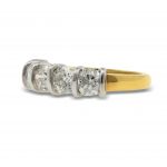 18ct Yellow Gold 5 Diamond Engagement Ring