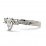 Platinum Pear Cut 0.75ct Diamond Ring