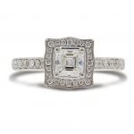 Platinum Bowen Asscher 0.97ct Diamond Ring