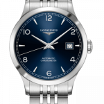 Longines Record 38.5mm Stainless Steel Watch