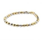 9ct Yellow and White Gold Link Bracelet