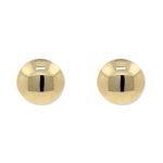 9ct Yellow Gold 9mm round Polished Stud Earrings