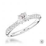 Platinum 0.47ct Diamond Engagement Ring