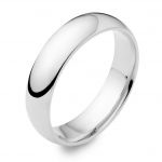 9ct White Gold Medium Court Wedding Ring