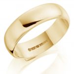 18ct Yellow Gold Medium D Shape Wedding Ring