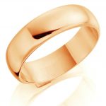 18ct Rose Gold Light D Shape Wedding Ring