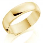 18ct Yellow Gold Light D Shape Wedding Ring