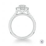 Platinum 0.83ct Diamond Engagement Ring Plat Skye