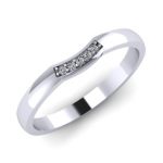 Platinum 0.02ct Diamond Wedding Ring