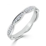 Platinum 0.18ct Diamond Wedding Ring