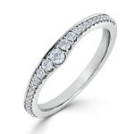 Platinum 0.25ct Diamond Wedding Ring