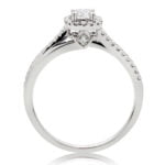 18ct White Gold 0.44ct Diamond Halo Engagement Ring
