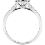 18ct White Gold 0.34ct Diamond Cluster Engagement Ring