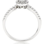 18ct White Gold Diamond Oval Halo Engagement Ring