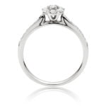 Platinum 0.32ct Diamond Cluster Engagement Ring