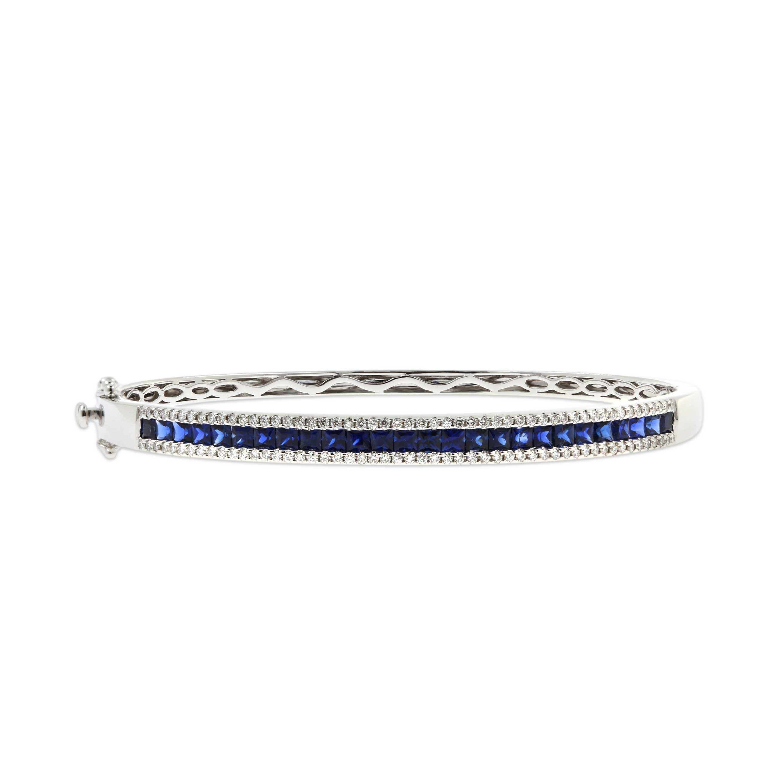 Gemstone Blue Sapphire Bracelet Size 8 Inches