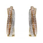 18ct Rose, White and Yellow Gold 0.90ct Diamond Earrings